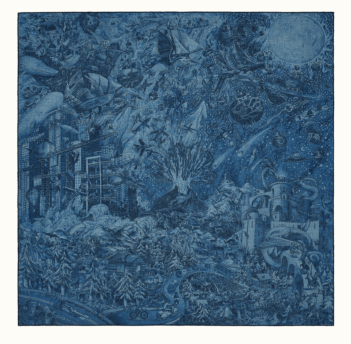 mens fashion summer Nothing But a Dreamer scarf, $770, available at Hermès boutiques and Hermes.com