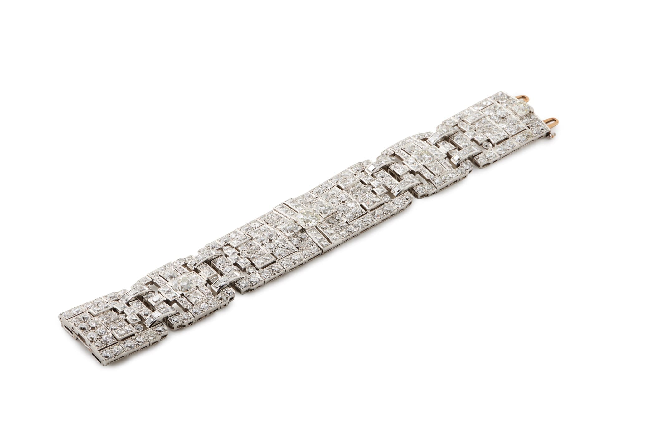 Fabulous gold and diamond art deco bracelet.