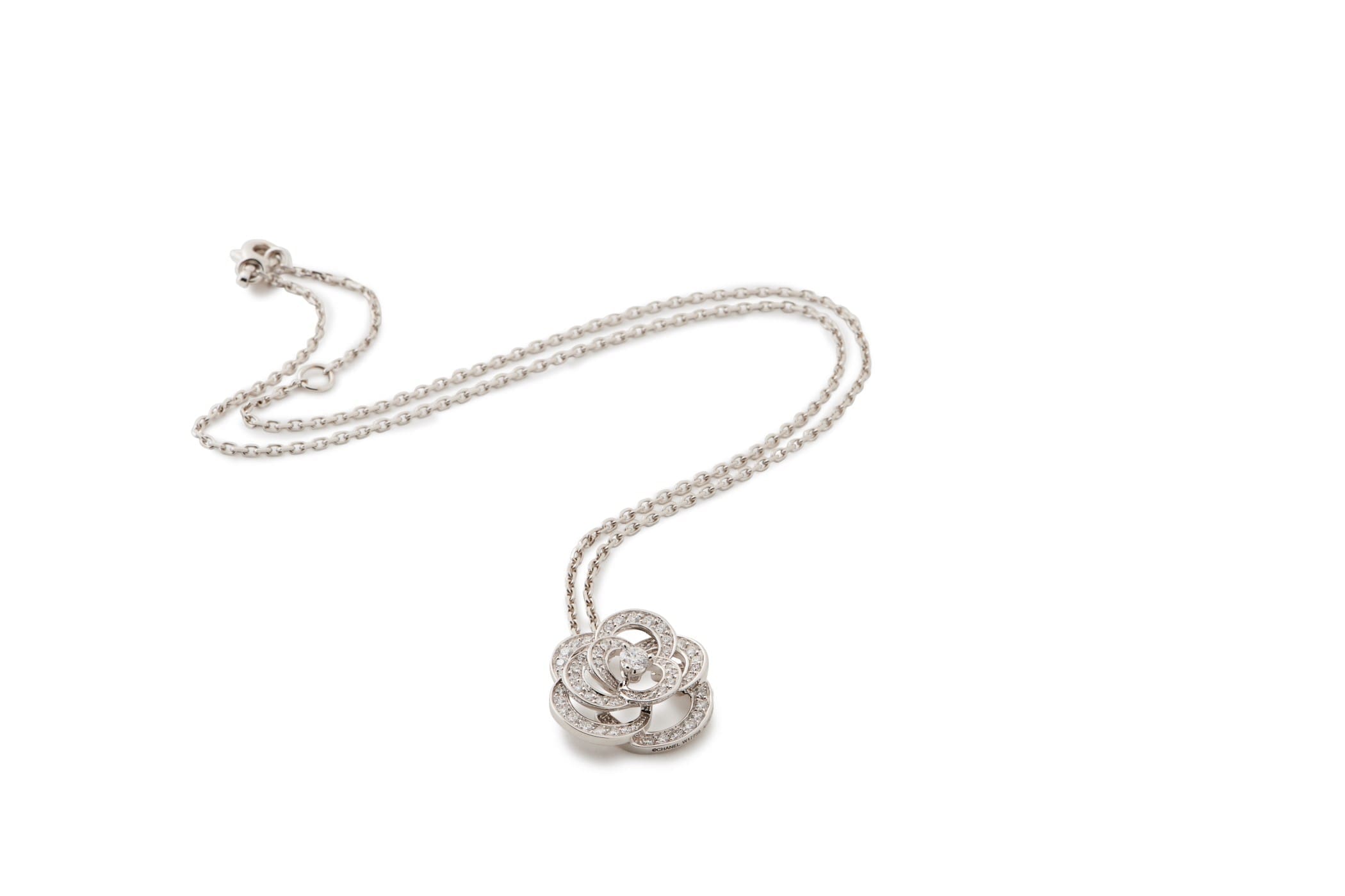 Chanel diamond pendant necklace.