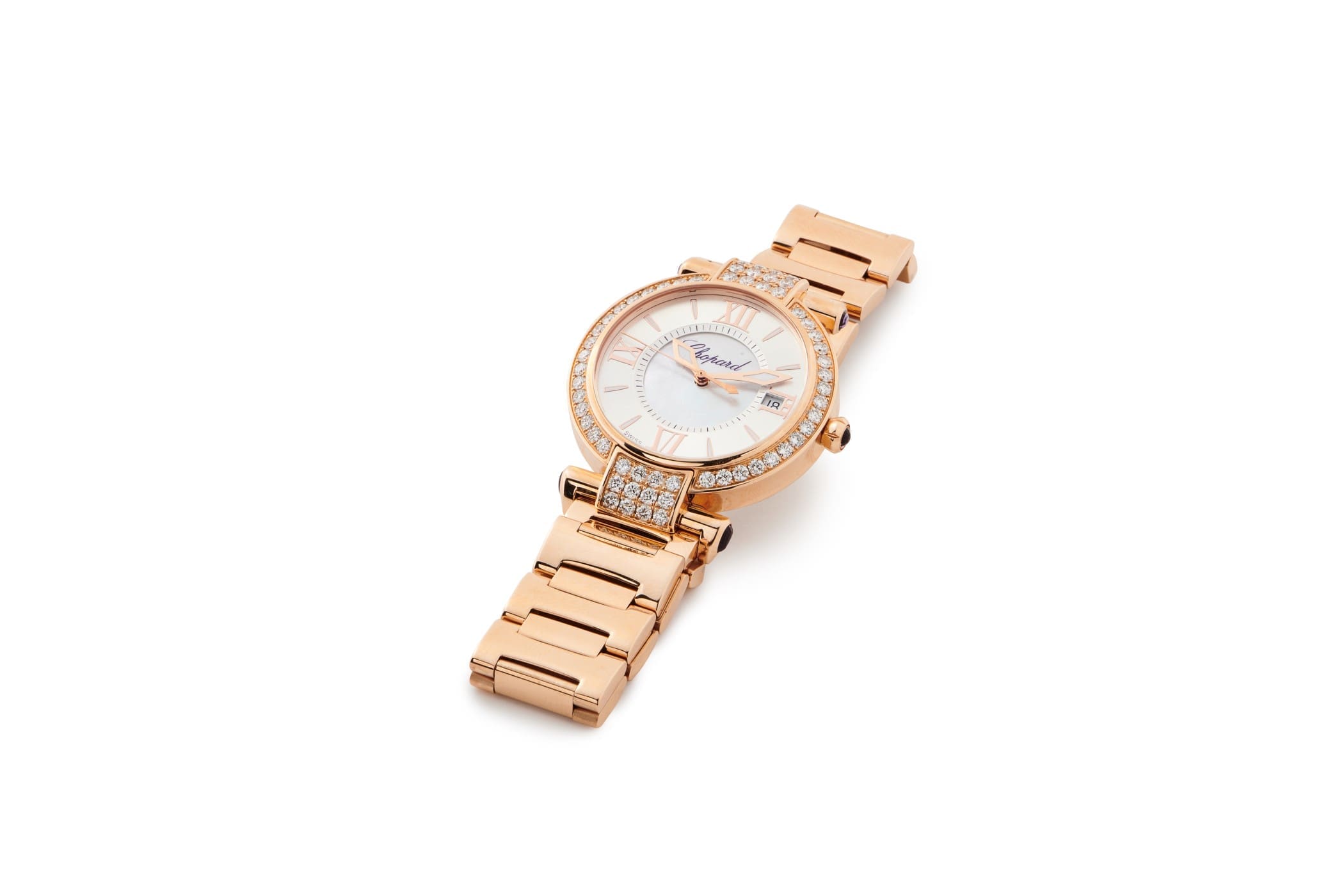 Gold and diamond watch by Chopard.