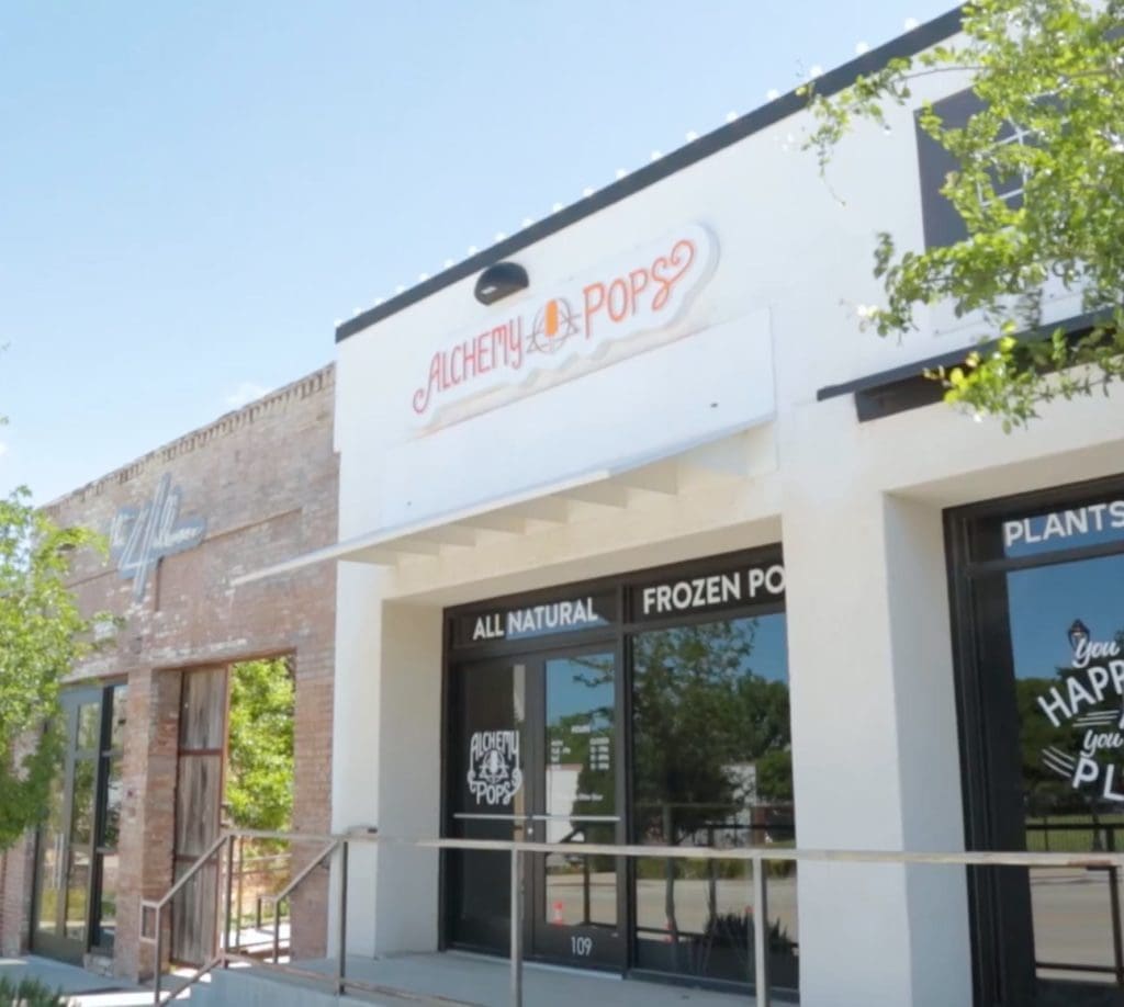 The Alchemy Pops storefront in trendy South Main.