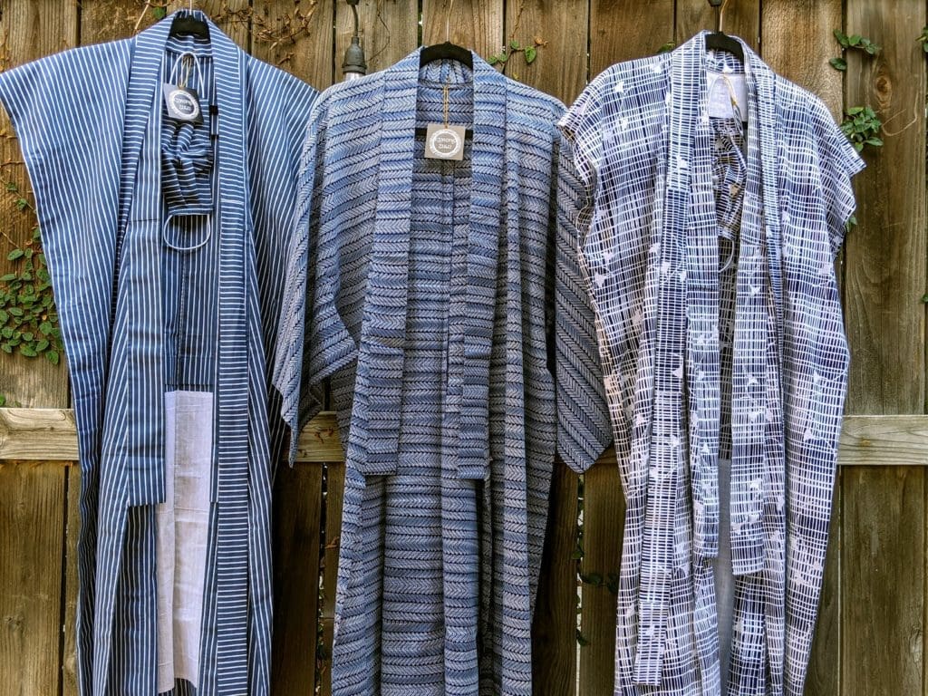 Kimono Zulu reimagined sleeveless yukata and kimonos with matching matching mask and belt