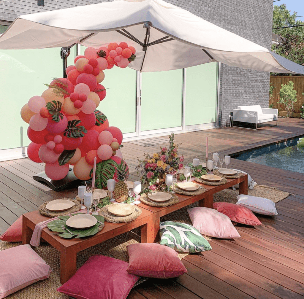A beautiful floral arrangement is perfect for any picnic.