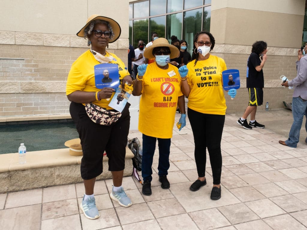 Thousands and thousands of Houstonians gathered to remember George Floyd as his body laid in state at The Fountain of Praise church. (Photo by F. Carter Smith)