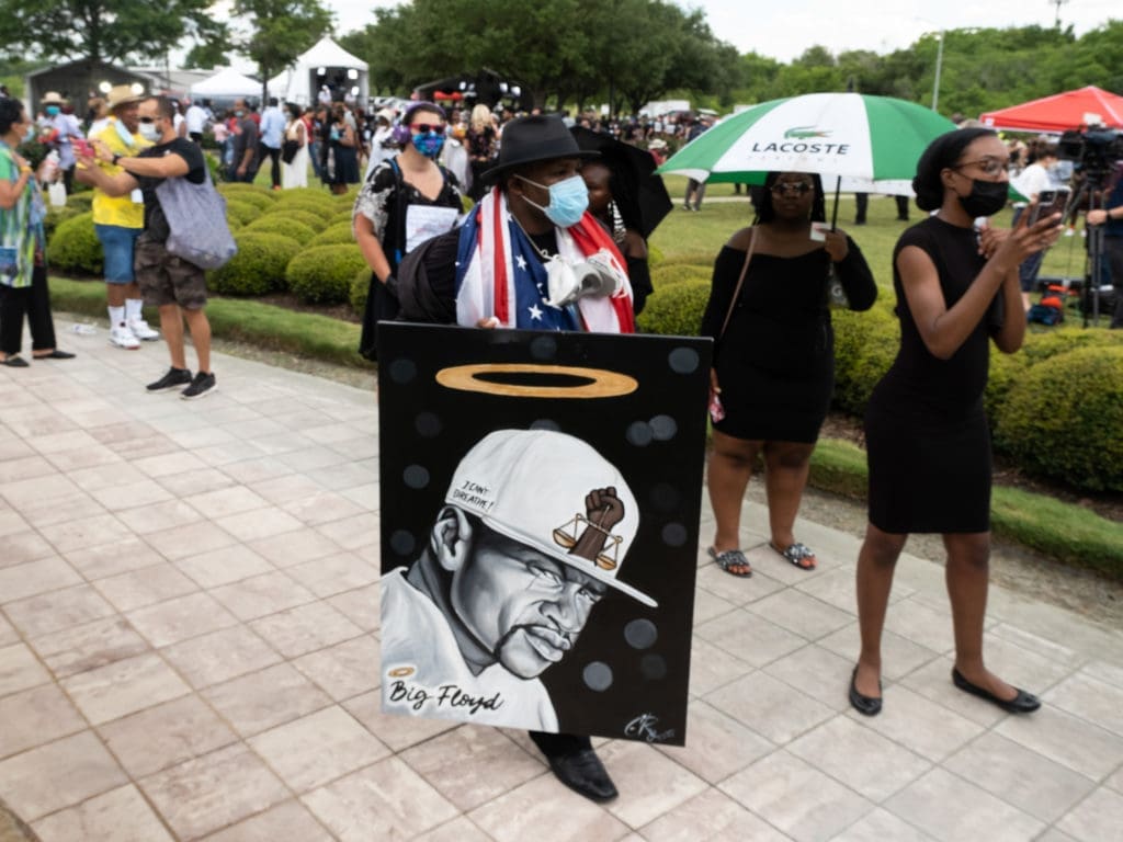 Thousands and thousands of Houstonians gathered to remember George Floyd as his body laid in state at The Fountain of Praise church. (Photo by F. Carter Smith)