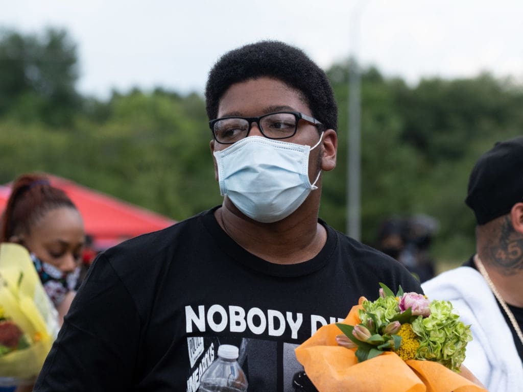 Thousands and thousands of Houstonians gathered to remember George Floyd as his body laid in state at The Fountain of Praise church. (Photo by F. Carter Smith)