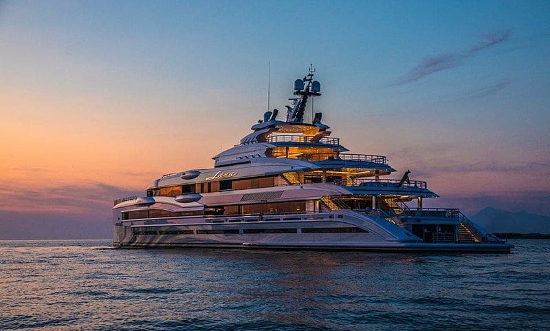 The 3,900 GT Lana super yacht can hold a crew of 34 and 12 guests. (Imperial photo)