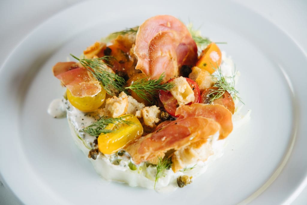 An "Un-Wedged" salad is on the XOXO Dining Room menu.