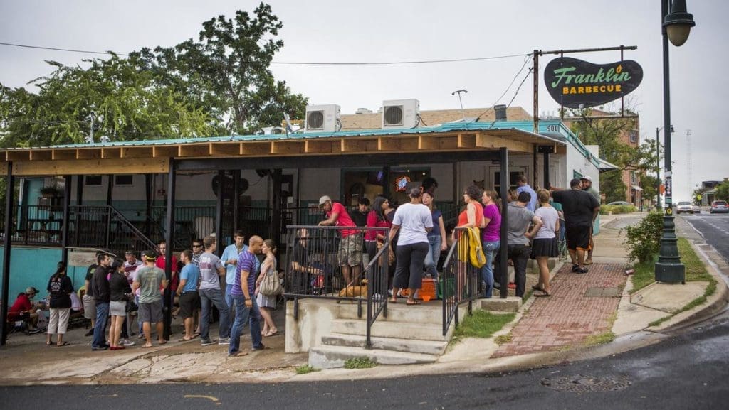 Franklin Barbecue's long line may be part of its legend. But was it ever actually fun? Especially during the summer? 