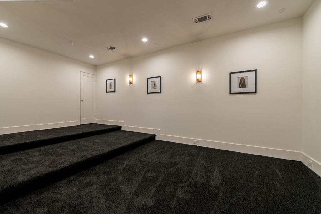 The pre-wired media room.