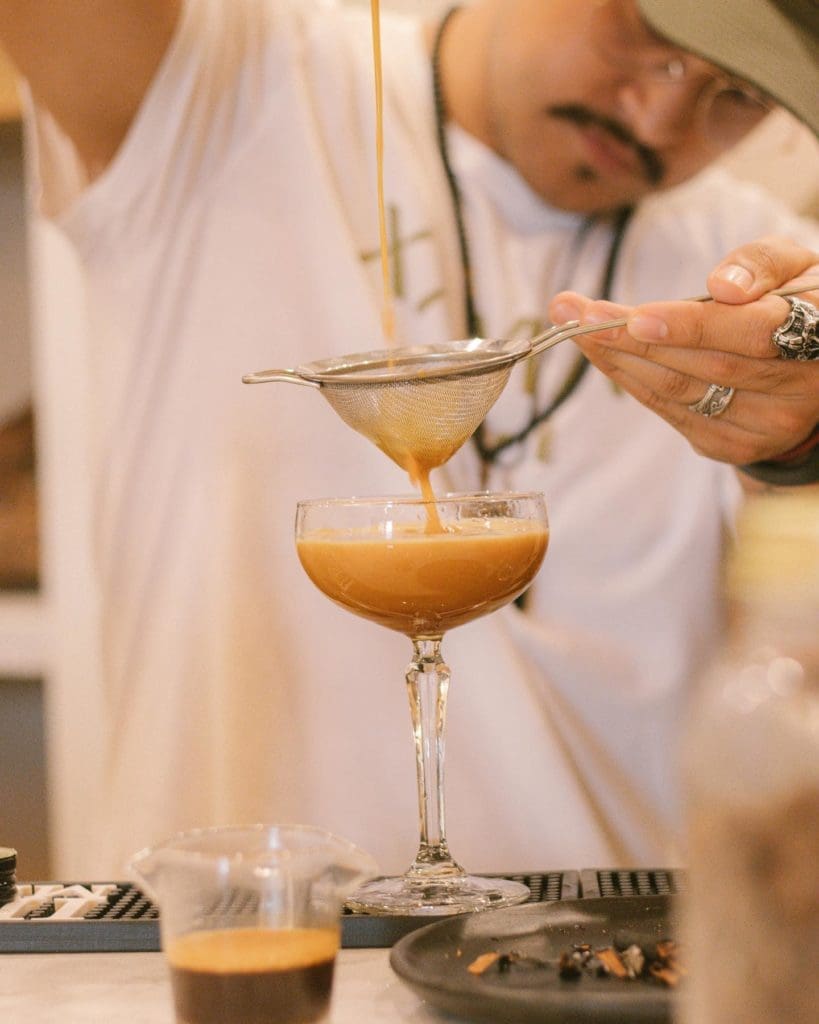 Mauircio Gallego makes an espresso martini at Xaman Cafe. (Courtesy)