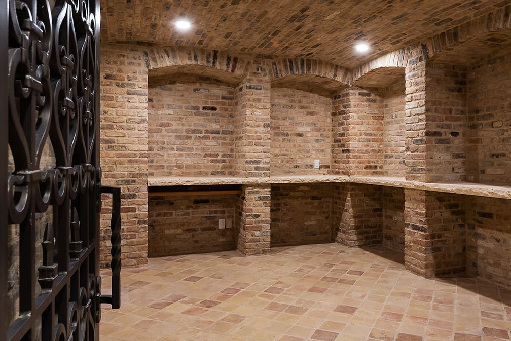 The custom home comes equipped with a wine cellar. (Photo by Stephen Reed)
