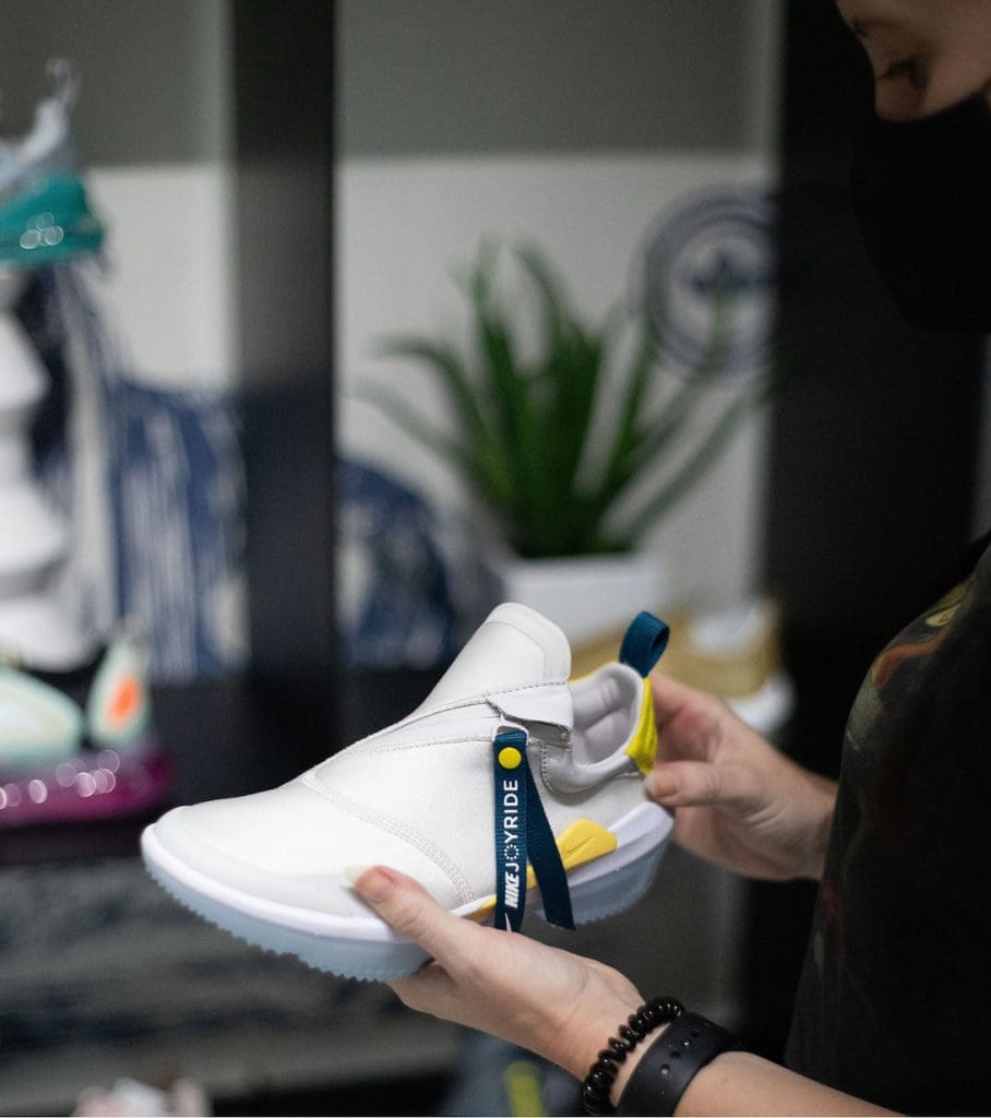 The small company sources directly through brands like Nike, Jordan, VEJA, and Adidas. (Photo by courtesy of Centre)