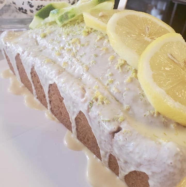 A vegan citrus pound cake. 