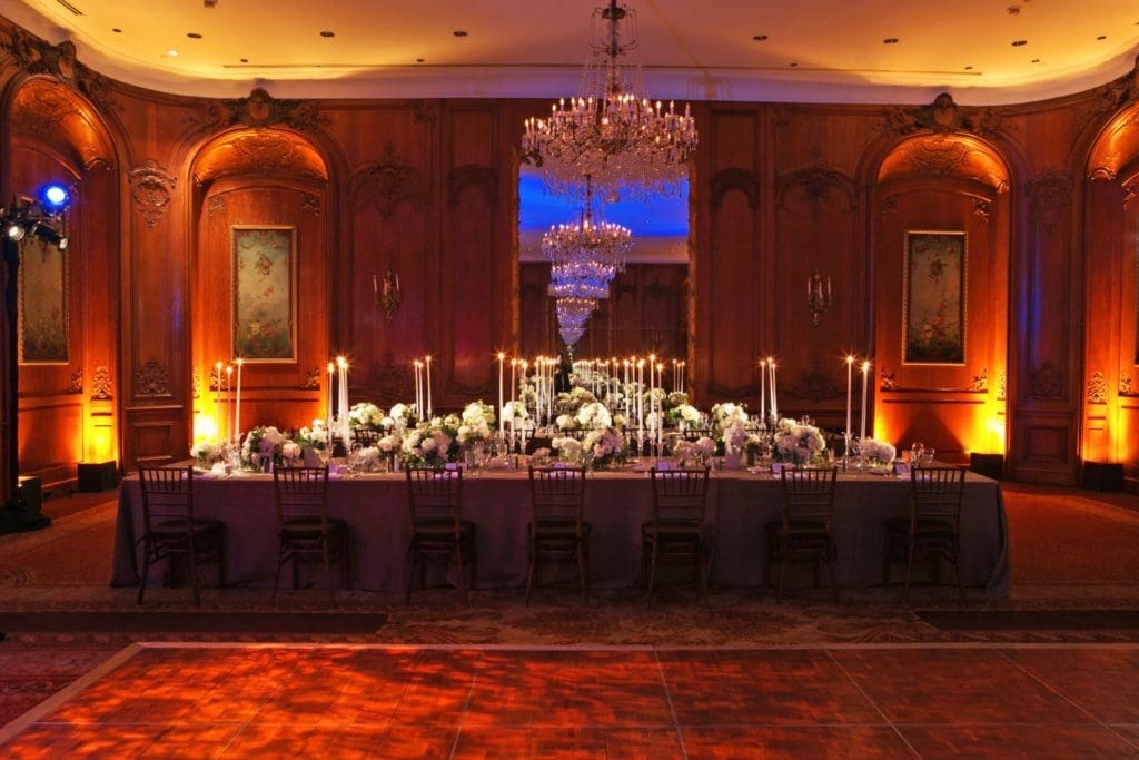 La Colombe d'Or Grand Salon has been the scene of some of Houston's poshest parties. The ballroom is now headed to Hockley. (D. Jones Photography)