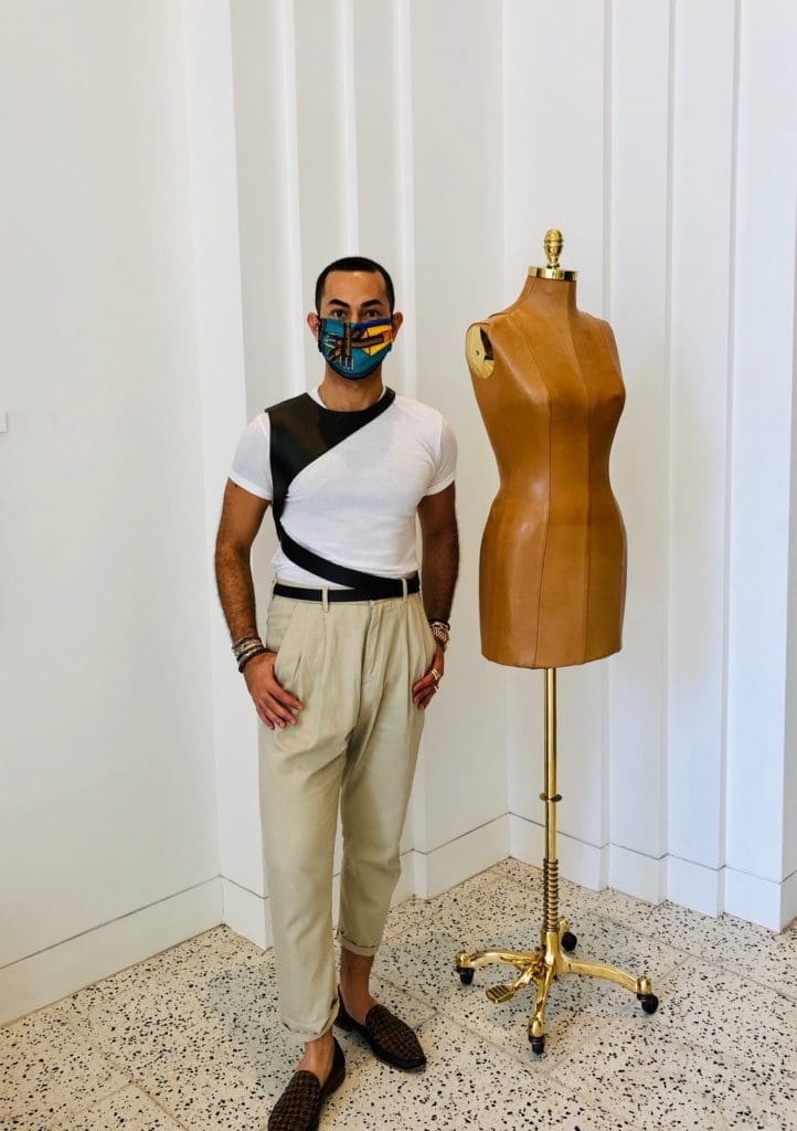 Tootsies' Fady Armanious in a mask by RoKi Design carried at the popular retailer. (Courtesy photo)