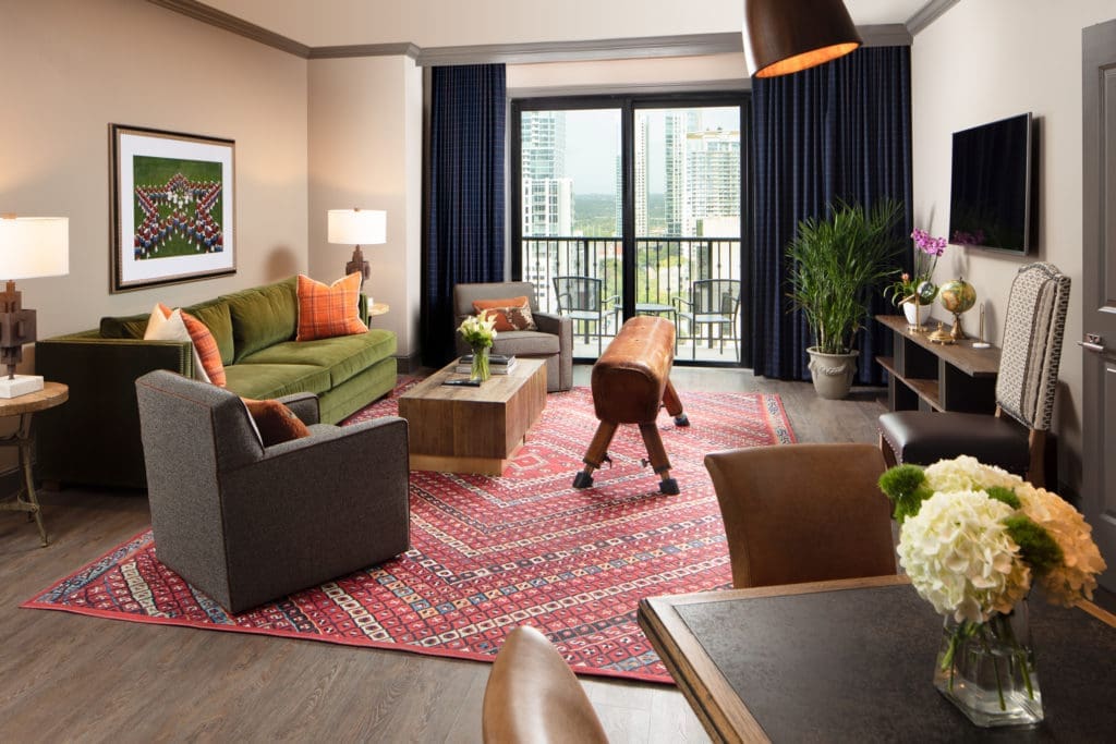 Collegiate Living is the theme of this suite at Hotel ZaZa Austin.  (Hotel ZaZa photo)