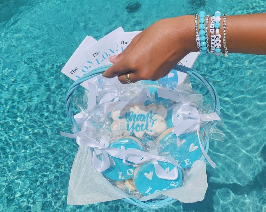 Gia McCrae’s custom made basket and bracelets