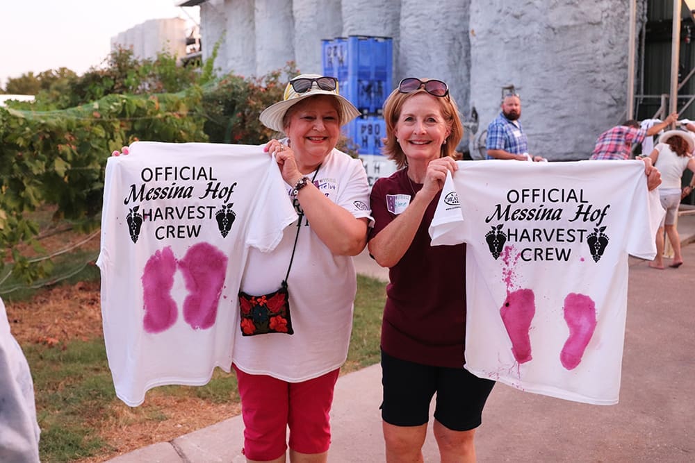 Happy campers at Messina Hof Winery after the 2019 harvest grape stomp.