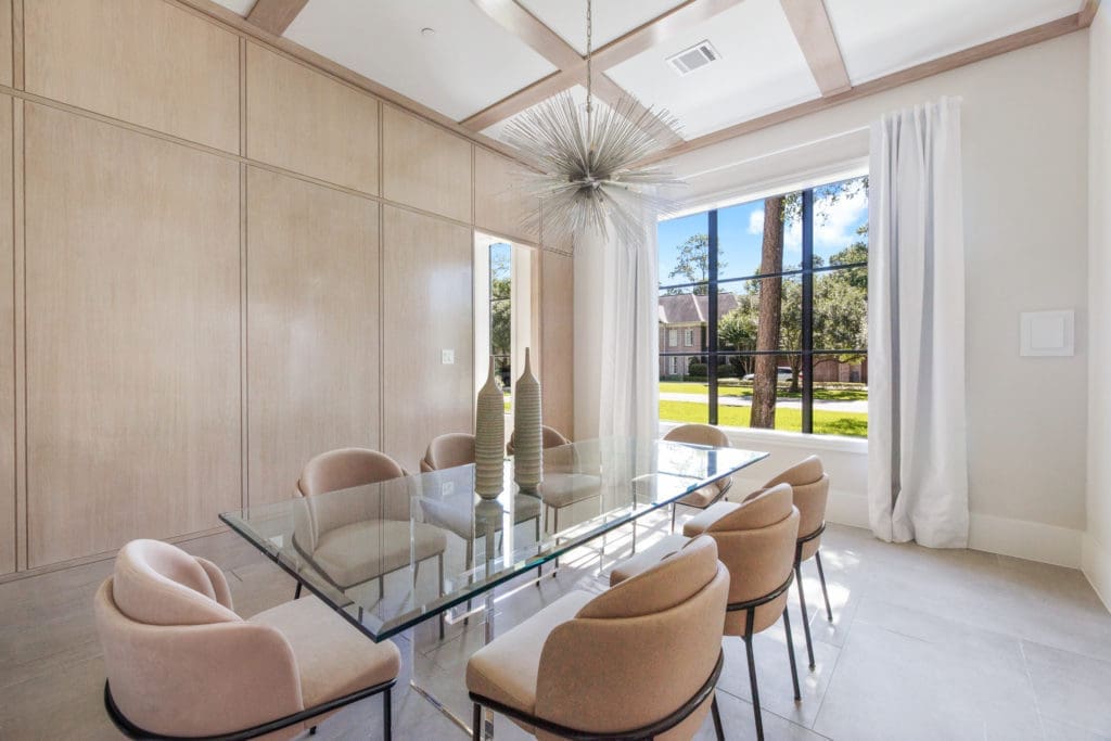 The formal dining room 