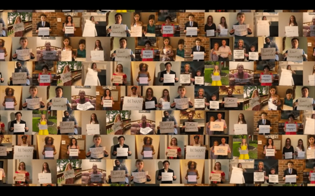 The theme of the evening, The Power of Us, was displayed through an inspiring video featuring T1D heroes. (Courtesy JDRF)