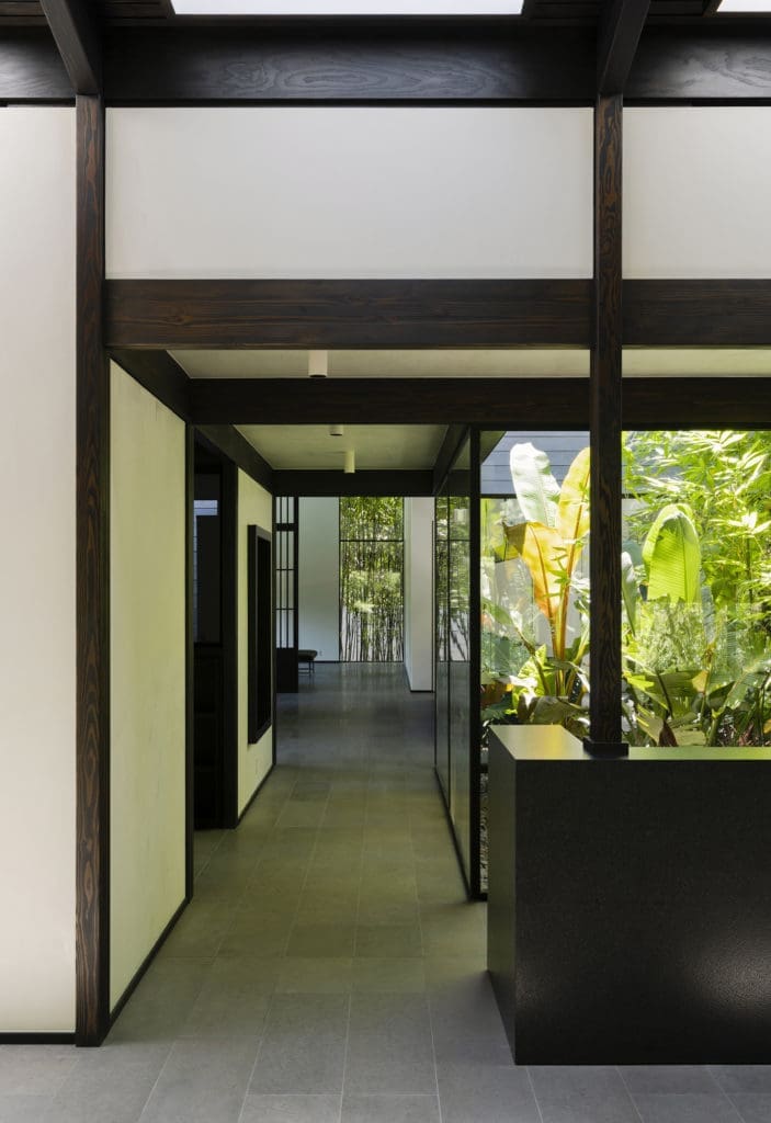 One of two axises which run through the house and are joined by the interior courtyard.  (Photo by Jack Thompson Photography)