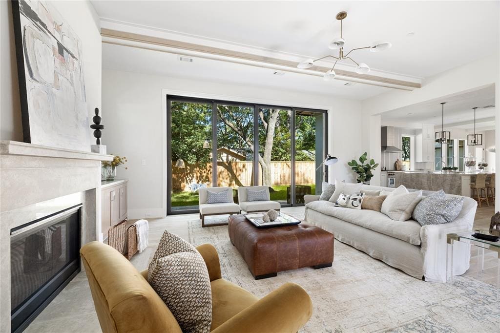 The spec house in Bunker Hill was staged by Walker Wright Abodes, new to the Houston market, with an assist from Cindy Witmer Designs.