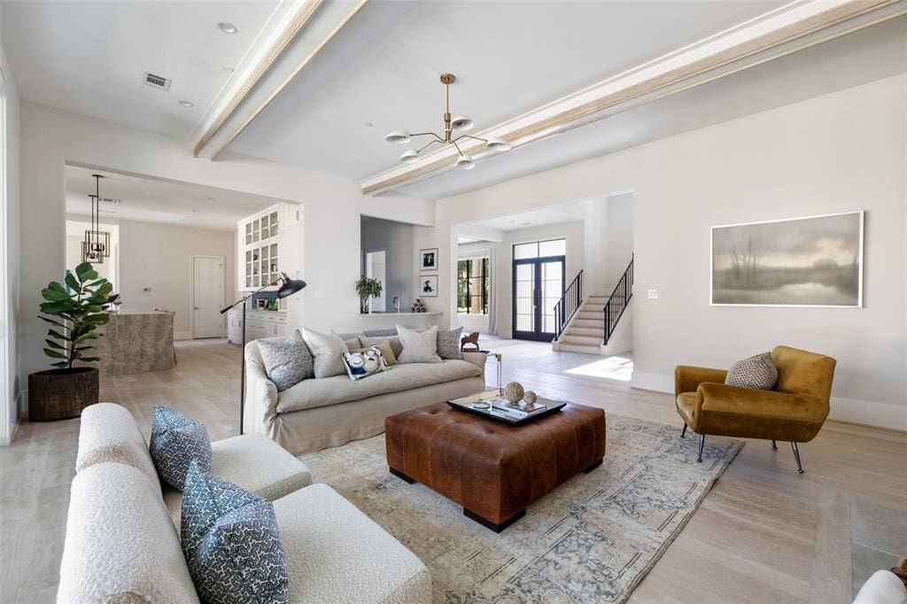 The spec house in Bunker Hill was staged by Walker Wright Abodes, new to the Houston market, with an assist from Cindy Witmer Designs.