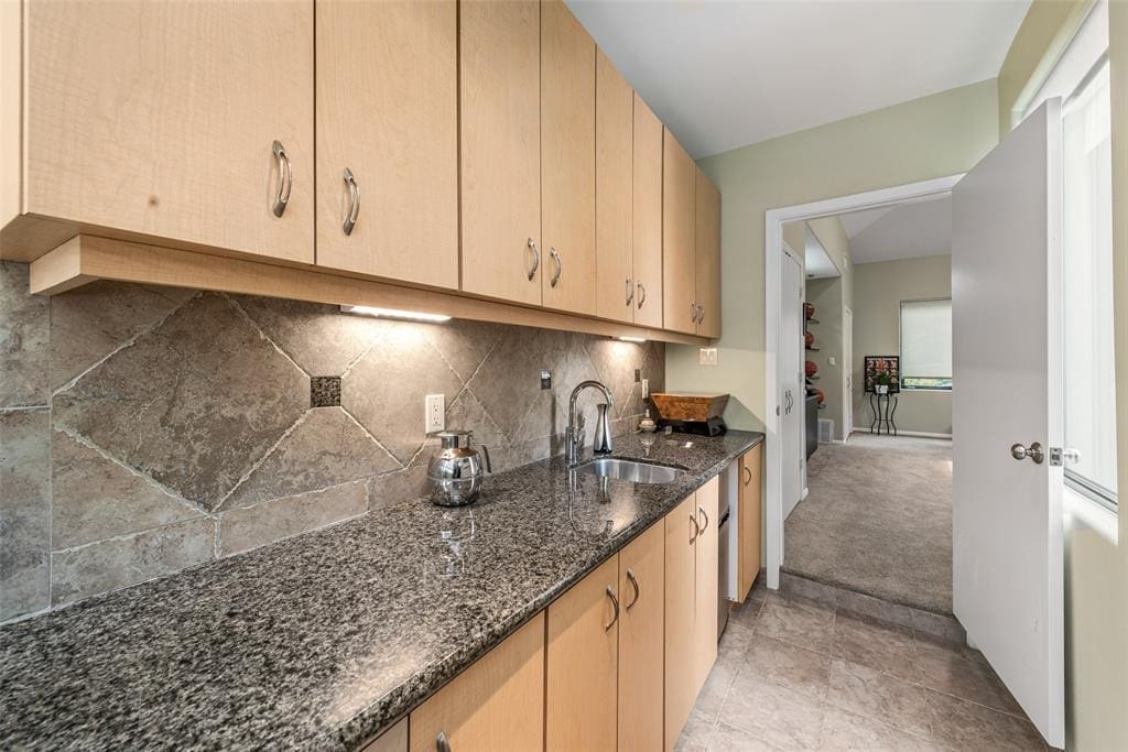 A second floor kitchenette