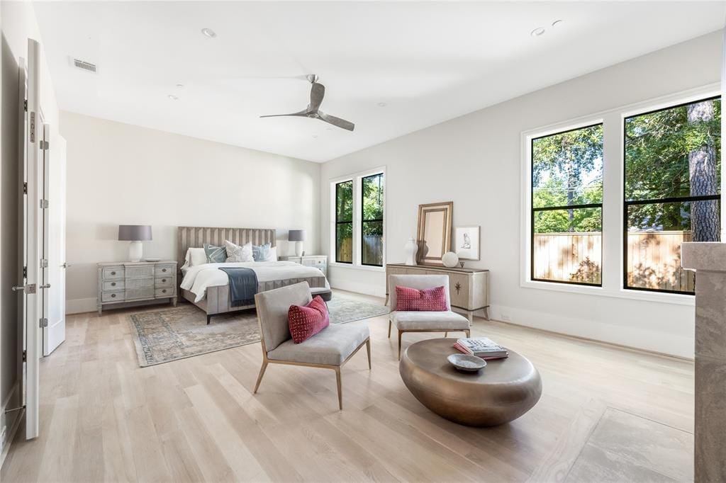 The master bedroom suite is located on the ground floor.