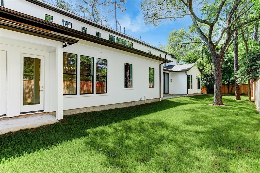 The backyard of the Bunker Hill home is large enough to add a swimming pool.