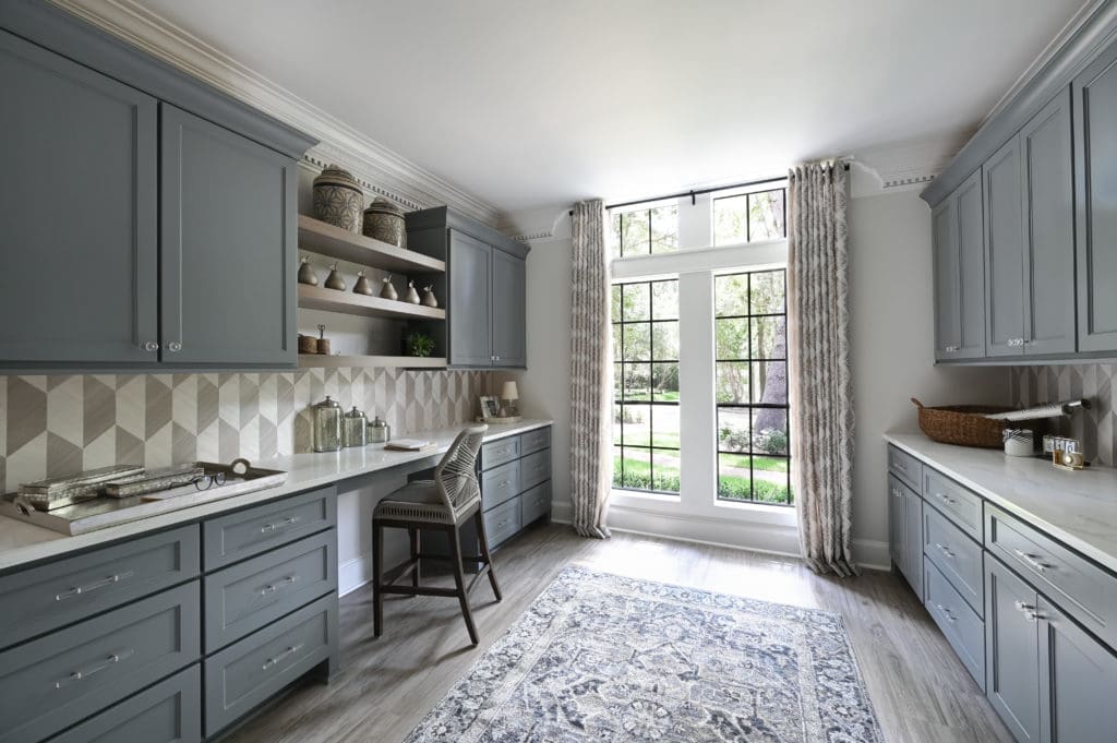 The pantry planning room at the Waterstreet renovation in The Woodlands.