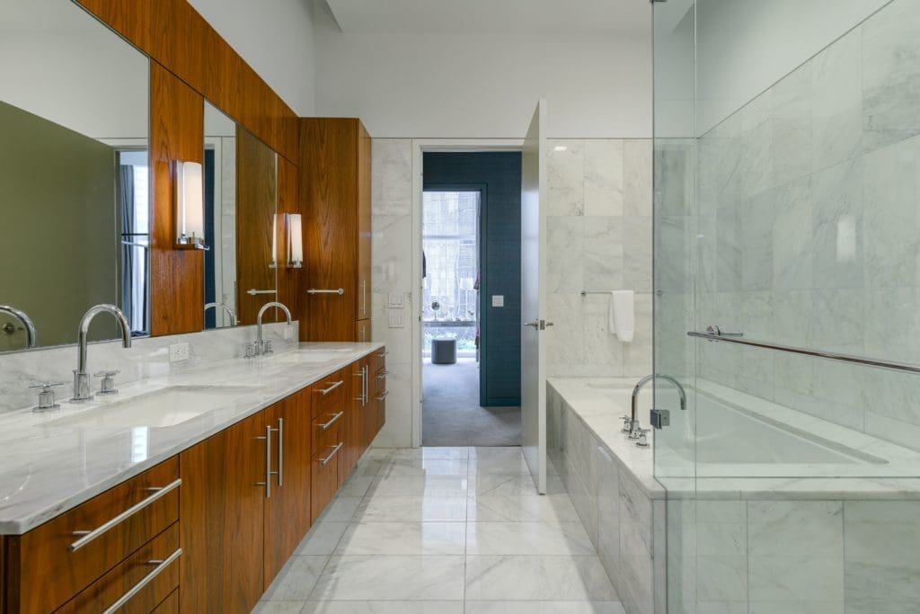 Spa bath off the main bedroom.