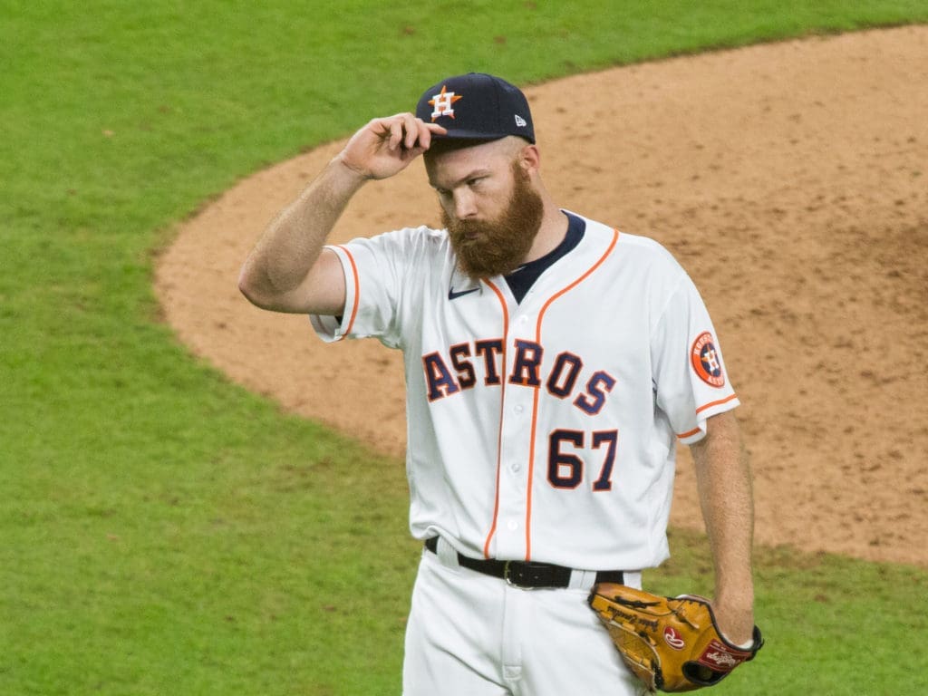 Cy Young is part of The Baby Astros relief corps. (Photo by F. Carter Smith)