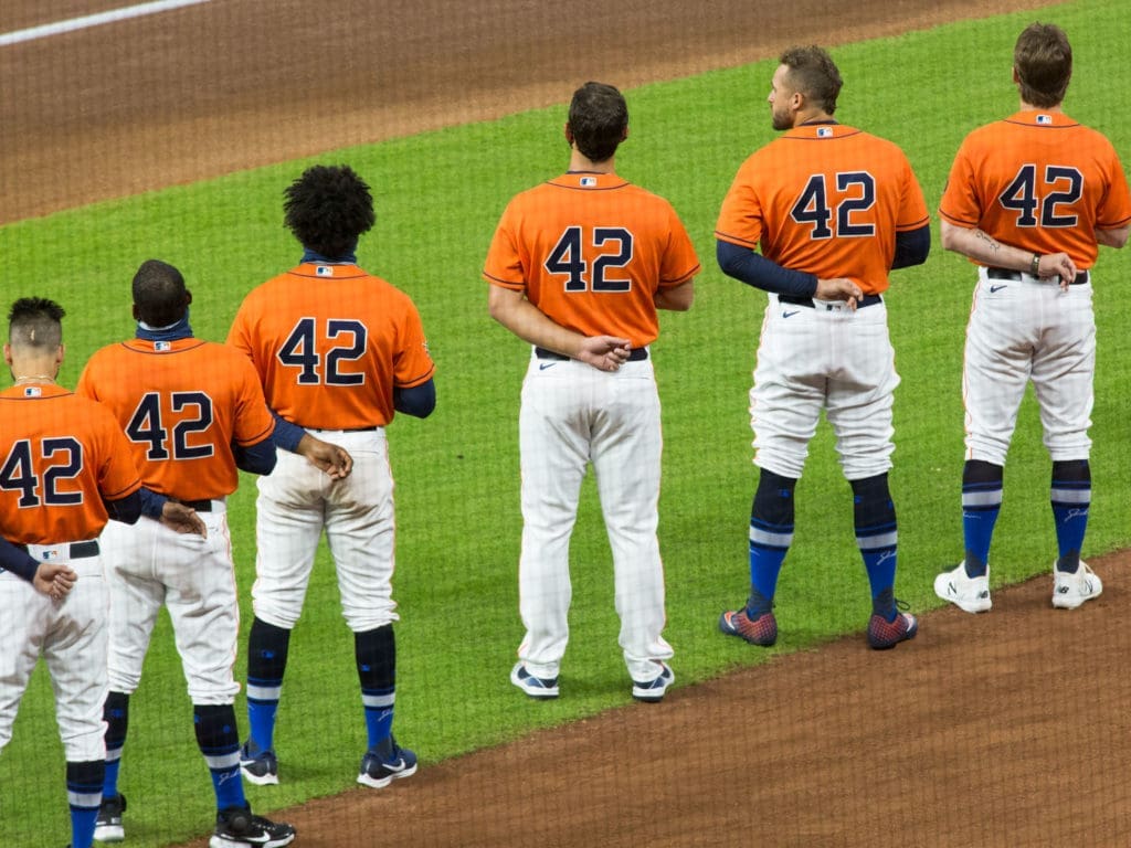 The Houston Astros walking off in protest of racial injustice and not playing a scheduled game created some powerful scenes. (Photo by F. Carter Smith)