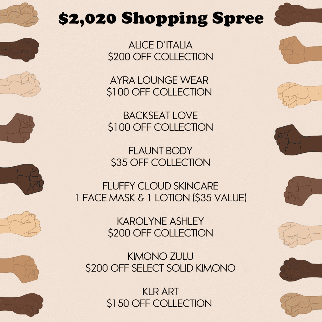 The lucky winner of The Pop-Up Co-Op raffle gets a $2,020 shopping spree, including special offers from 14 women-owned local businesses.