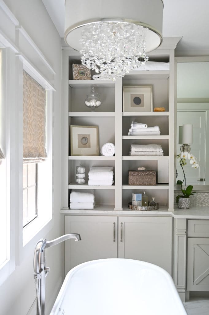 Detail of the expanded master suite bathroom.