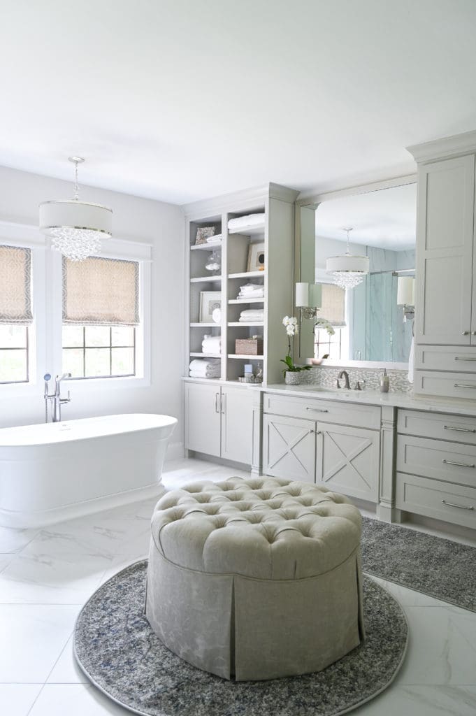 The oversized porch was enclosed to allow for an expanded master suite bathroom.