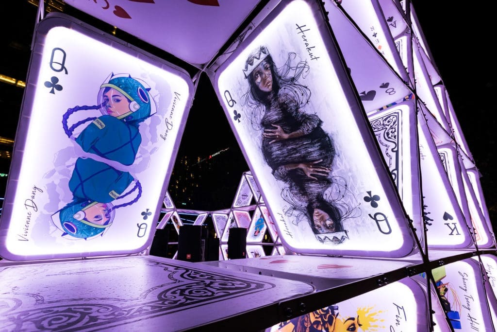 Face cards from this magical deck are the work of artists from around the world, including 20 Houston artists. (Photo by  Trish Badger, Courtesy of Weingarten Art Group)