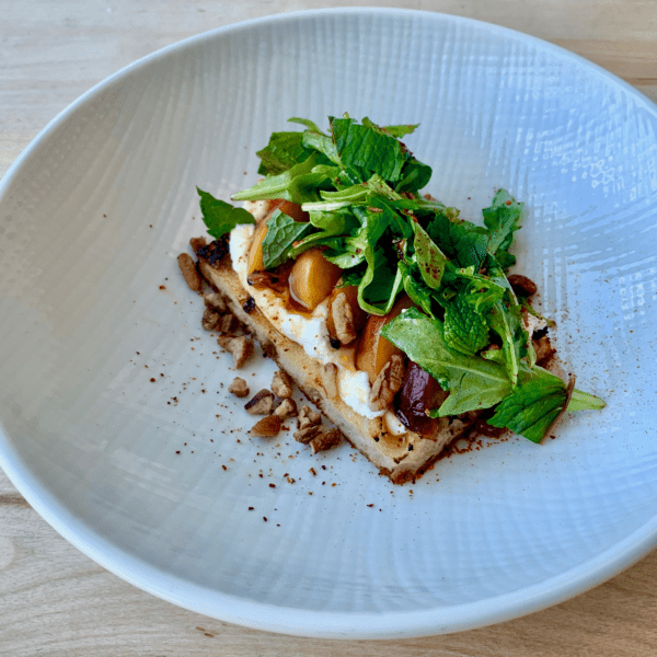 Grilled Peach Tartine