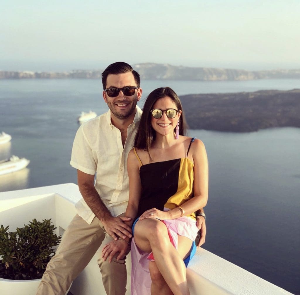 Chef Aaron and Victoria Bludorn on their honeymoon in Greece. (Courtesy photo)