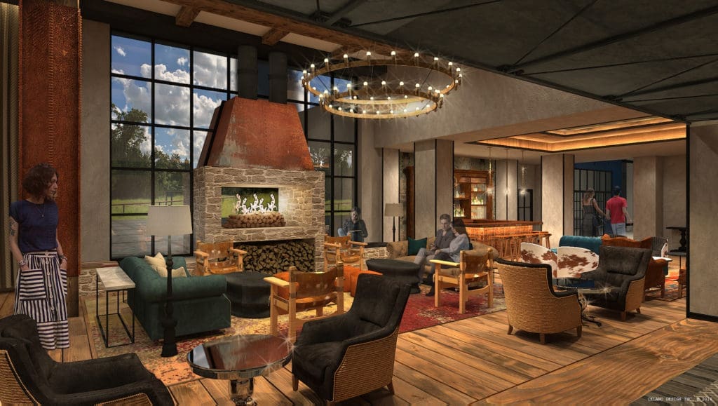 The Lobby Lounge of Hotel Drover. 