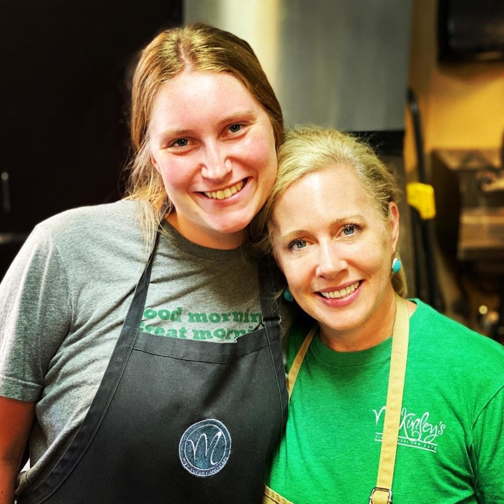 Rumfelt posed last week with a former employee.