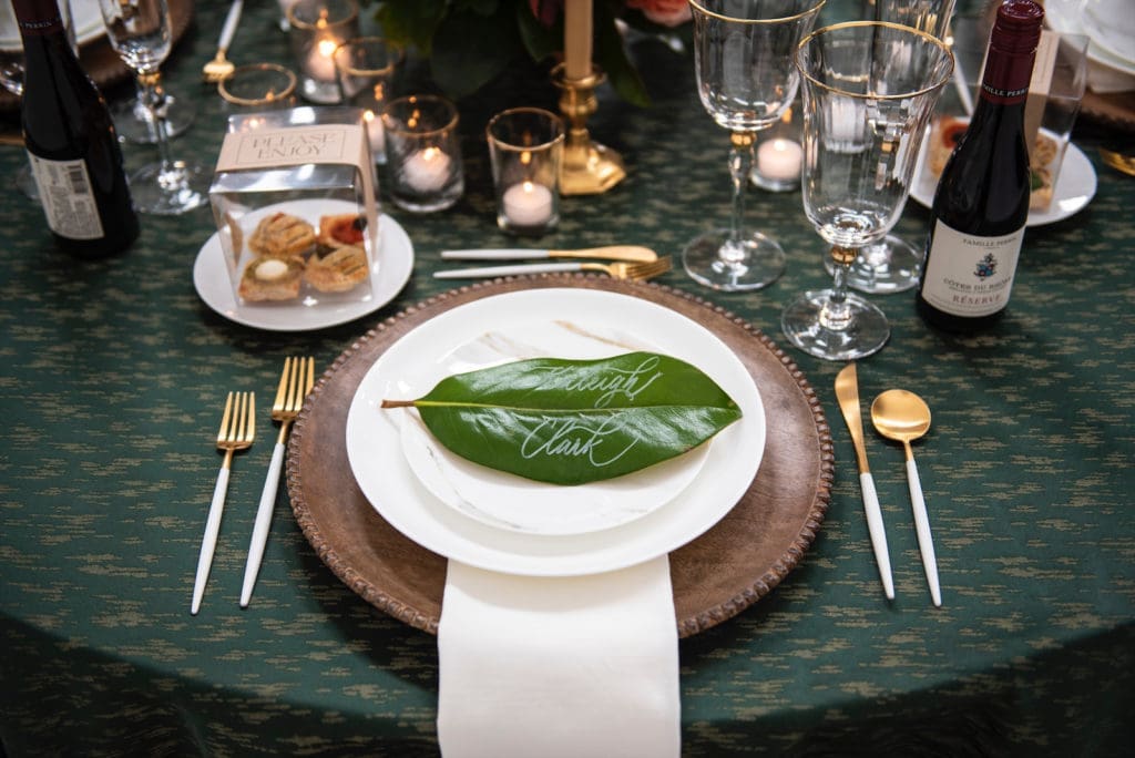 An upscale southern comfort-themed tablescape. (courtesy)