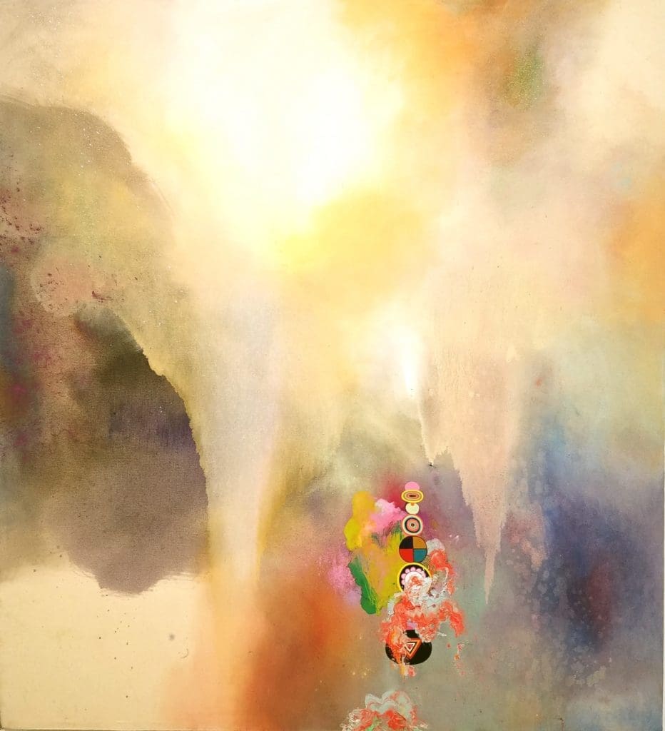 Jackie Tileston's "Expanse of the Space Treasury," 2018, at Holly Johnson Gallery 