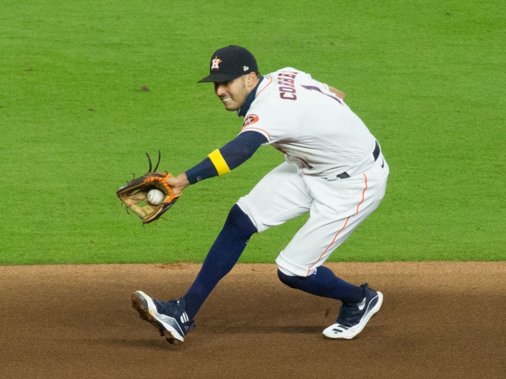 Carlos Correa has become a defensive wizard at shortstop. (Photo by F. Carter Smith)