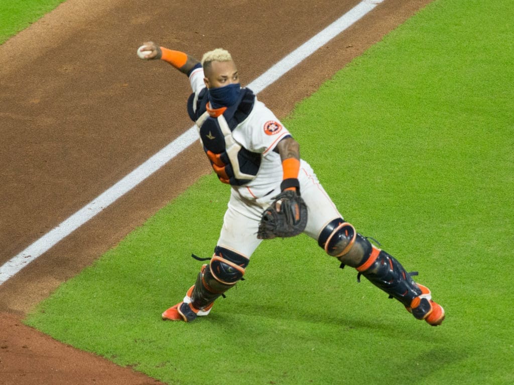 Catcher Martin Maldonado has been an impact player for the Astros. (Photo by F. Carter Smith)