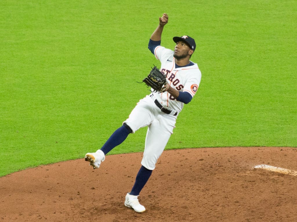 Young Astros reliever Enoli Paredas brings plenty of confidence to the mound. (Photo by F. Carter Smith)