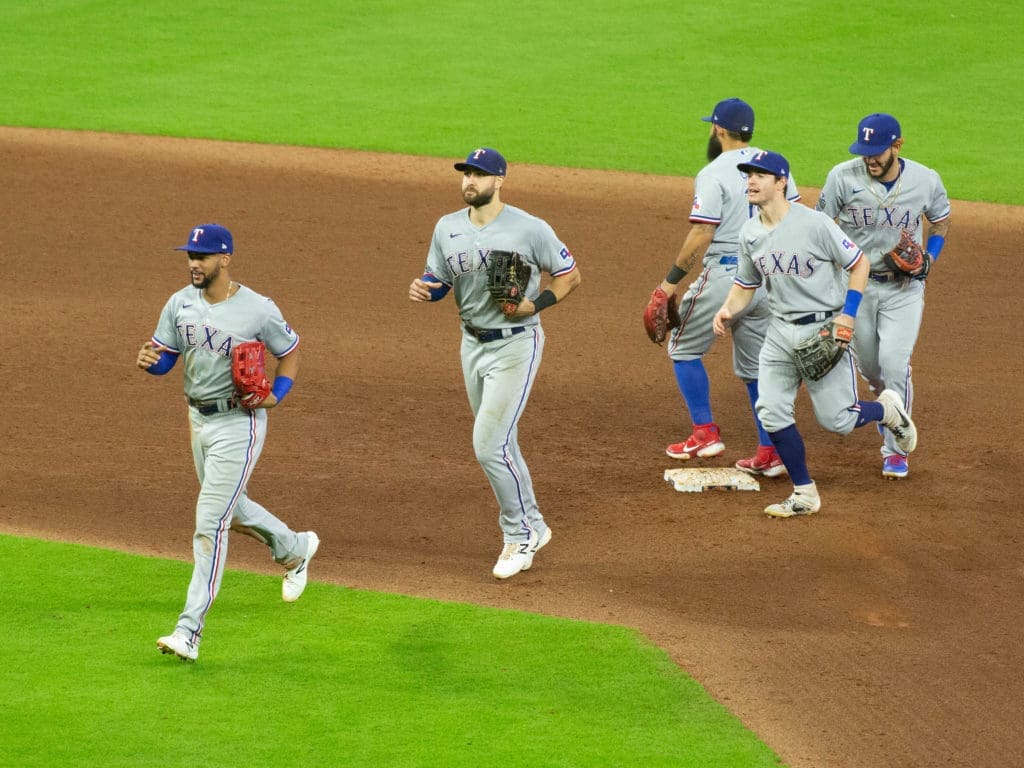 The Texas Rangers are having some fun. (Photo by F. Carter Smith)