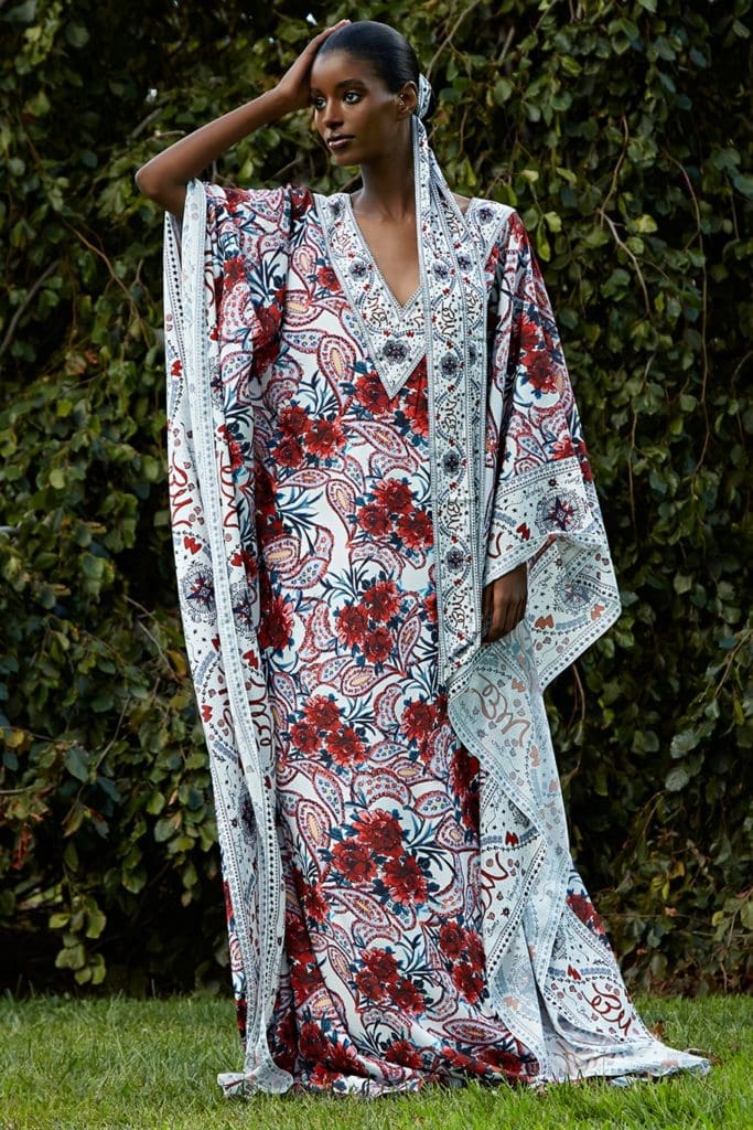 Badgley Mischka embroidered caftan. (Photo courtesy of Badgley Mischka)